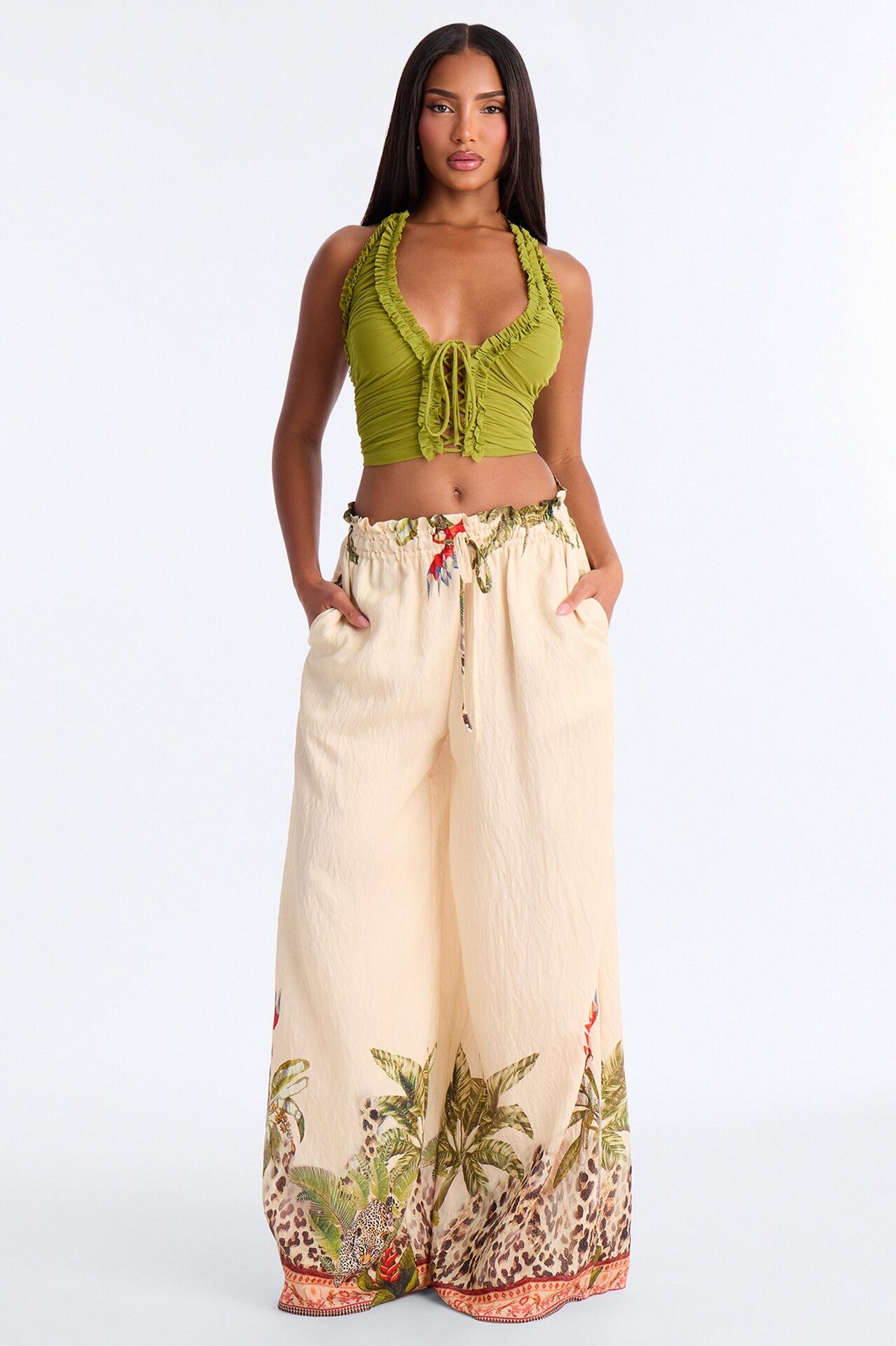 Ludlow Breezy High Rise Wide Leg Pant - Multi Color