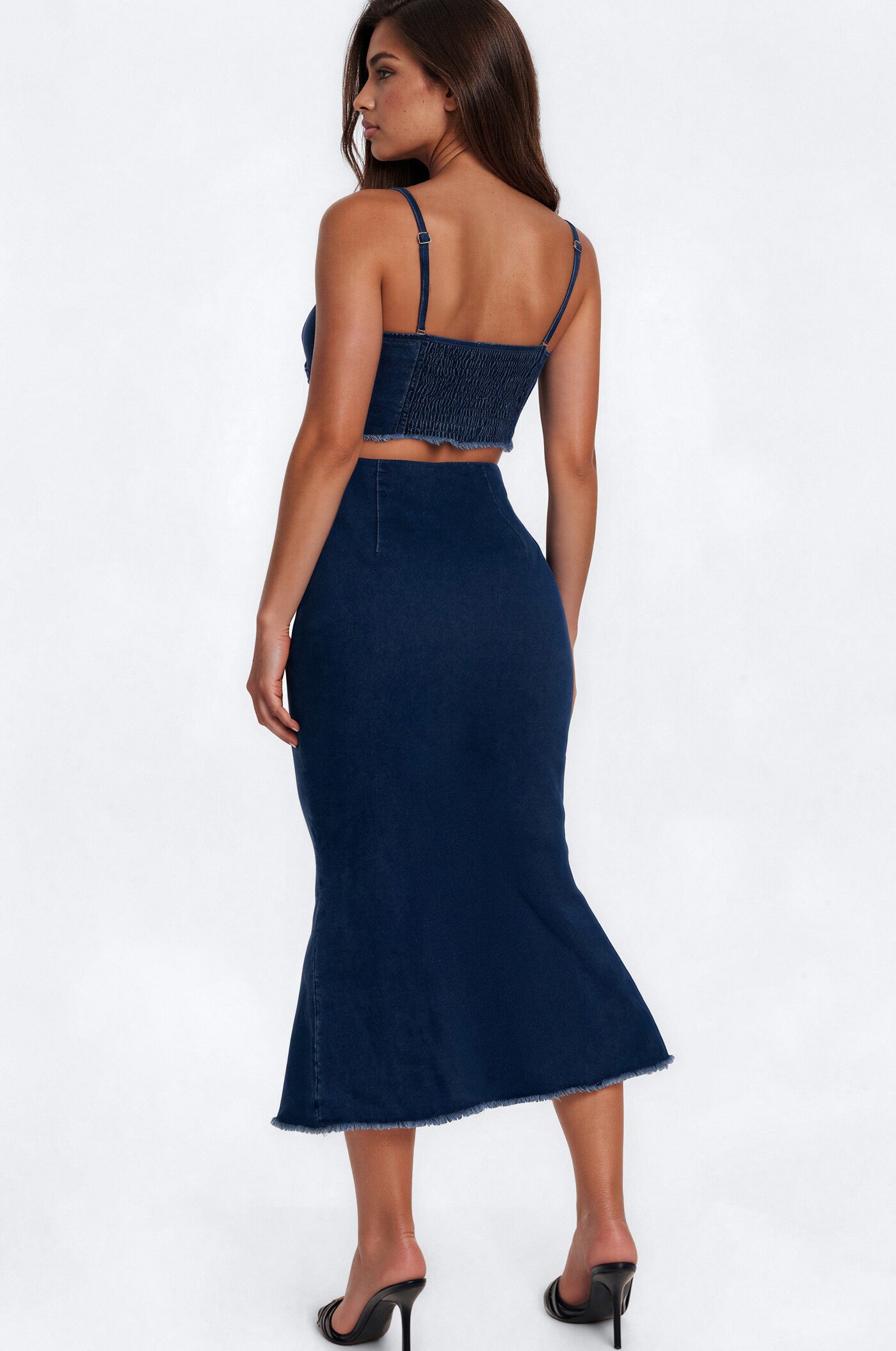 Daydreamer Denim Skirt Set - Dark Wash