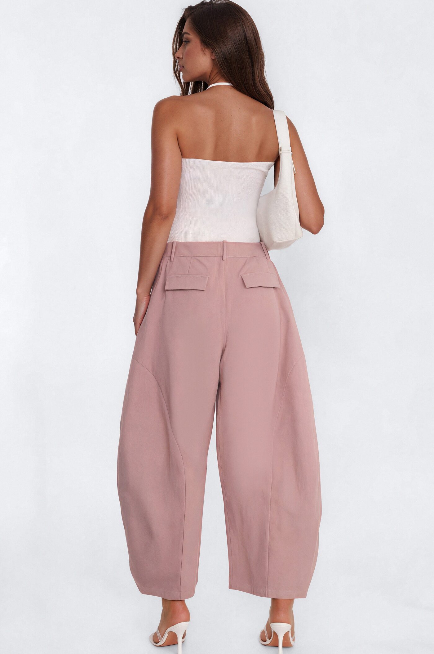 Cooler Than You Barrel Leg Pant 30″ - Blush