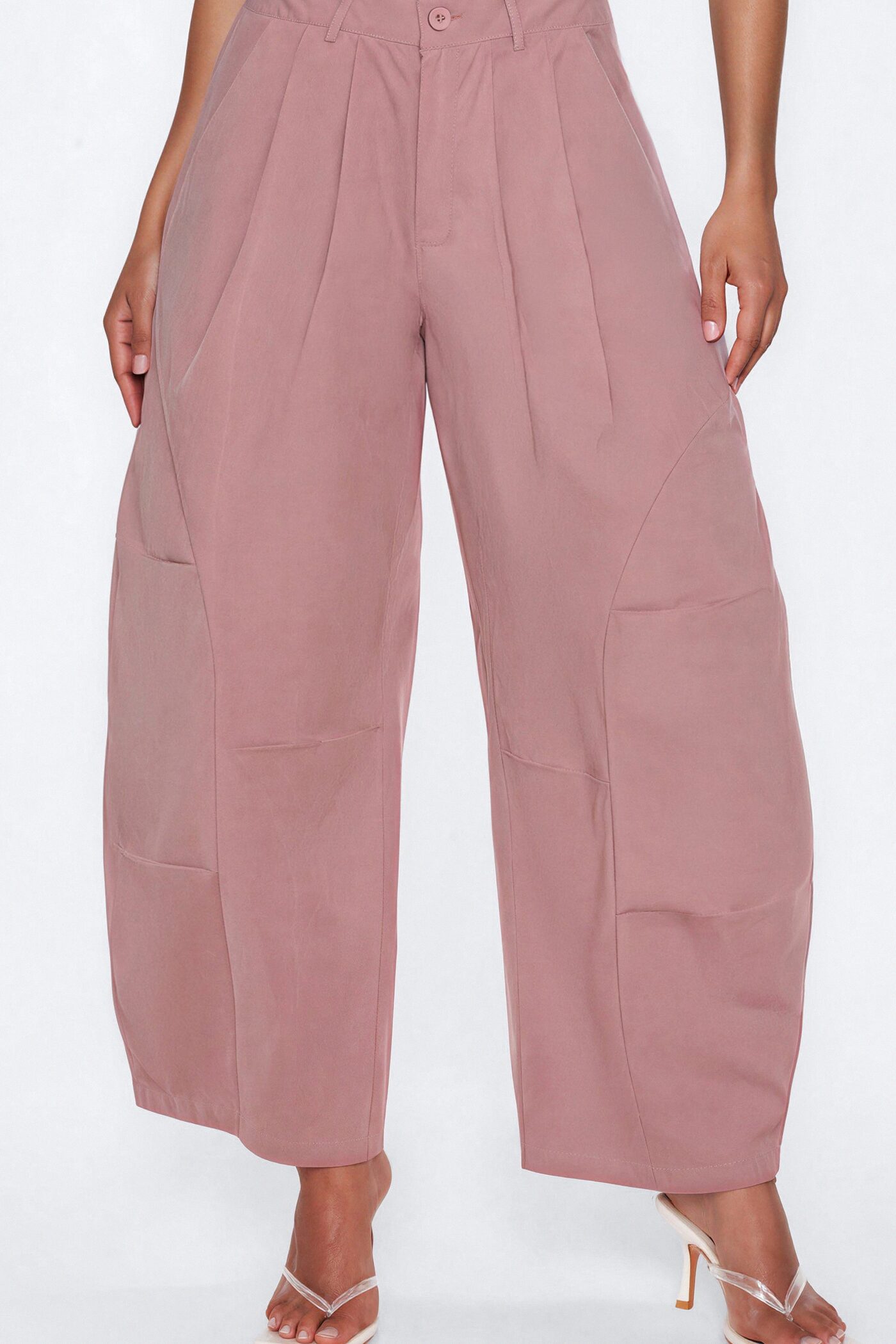 Cooler Than You Barrel Leg Pant 30″ - Blush