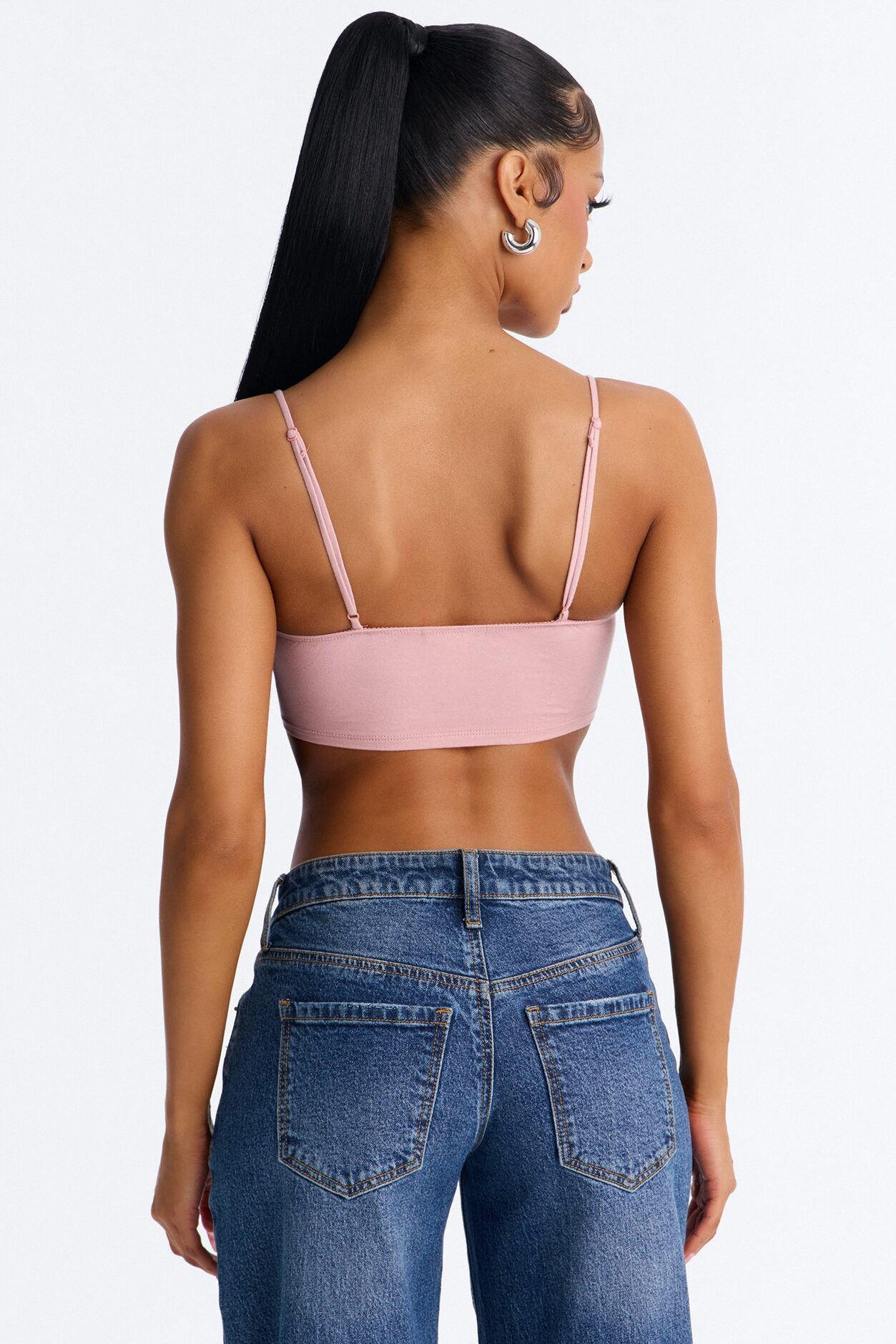 Alexa Everyday Double Layered Cropped Cami Top - Pink