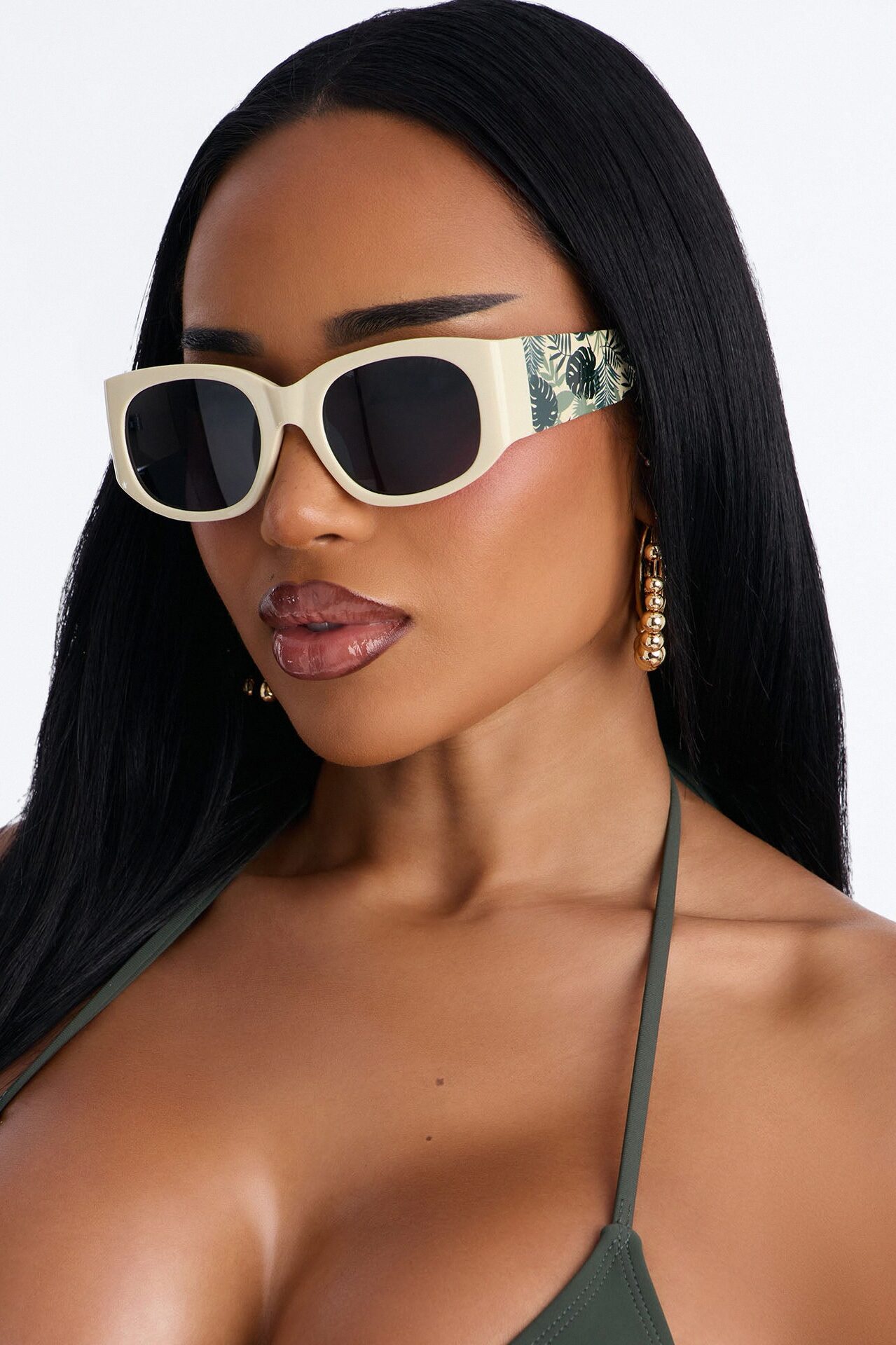 Tropical Vaycay Sunglasses - Cream