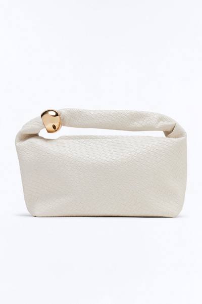 Sending Waves Faux Leather Shoulder Bag - Ivory