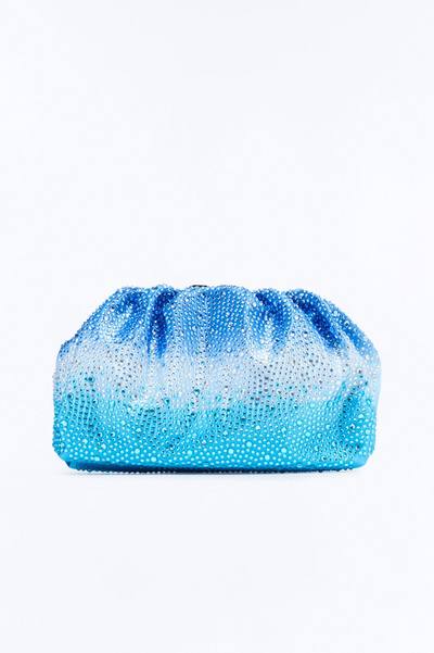 Deep Sea Rhinestone Clutch - Blue