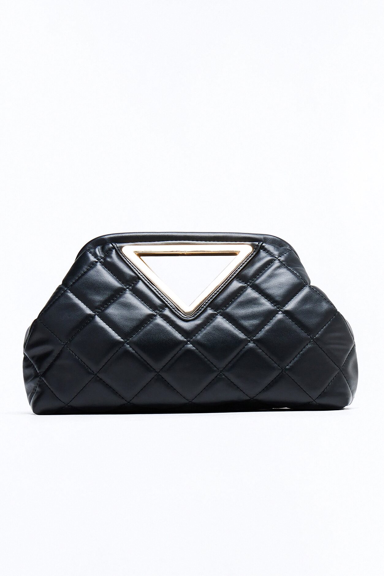 Kiss And Tell Faux Leather Clutch - Black