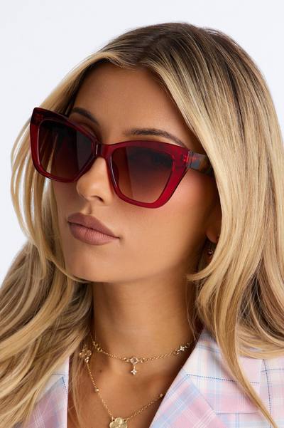 Take The Edge Off Sunglasses - Red