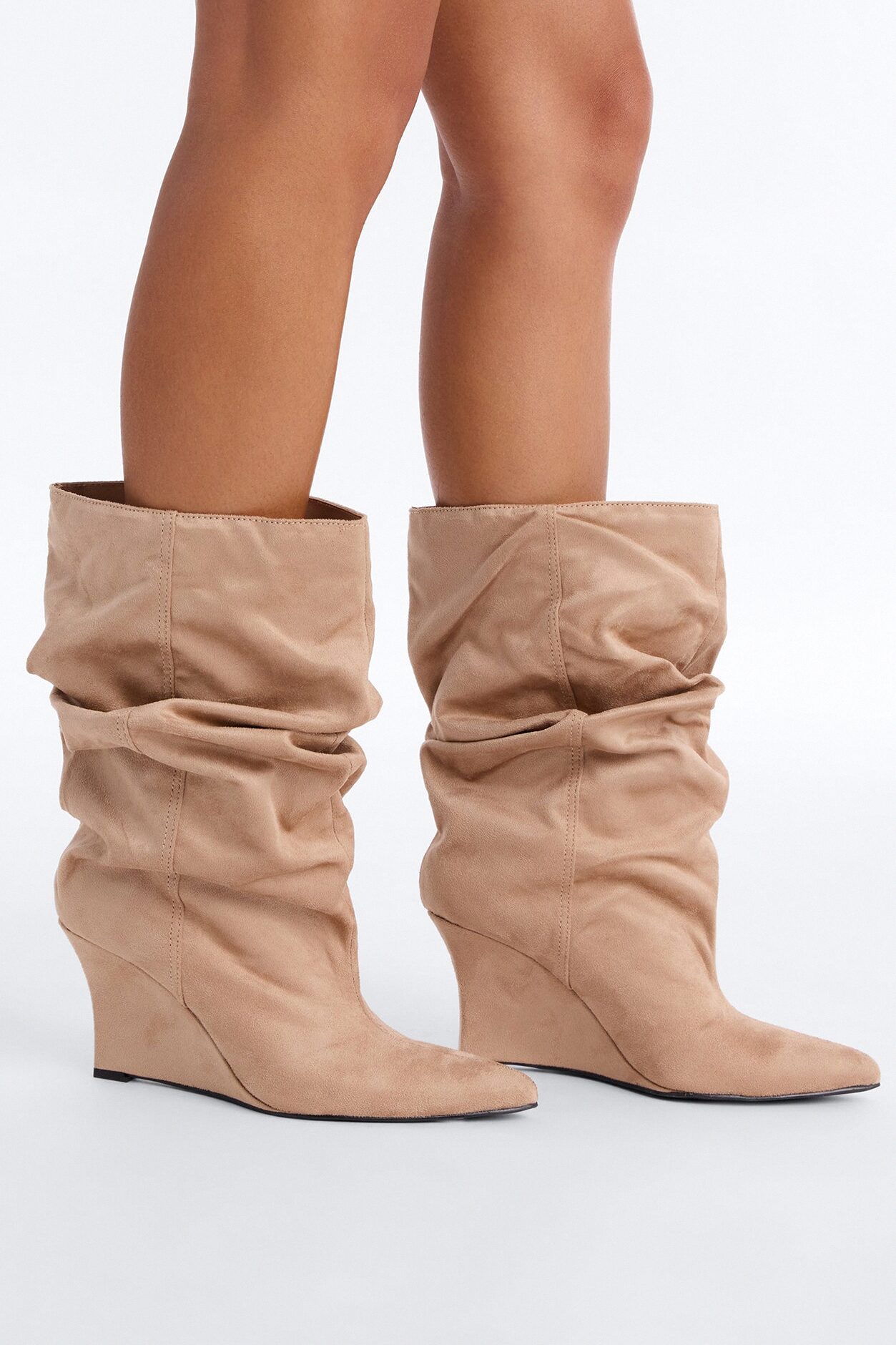 Brynn Slouch Booties - Taupe