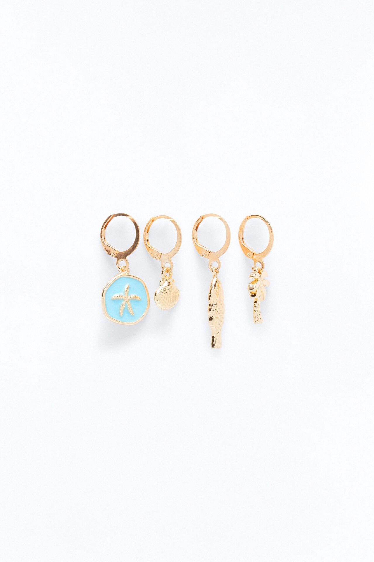Coastal Life 4 Piece Bikini Charm Set - Gold/Blue