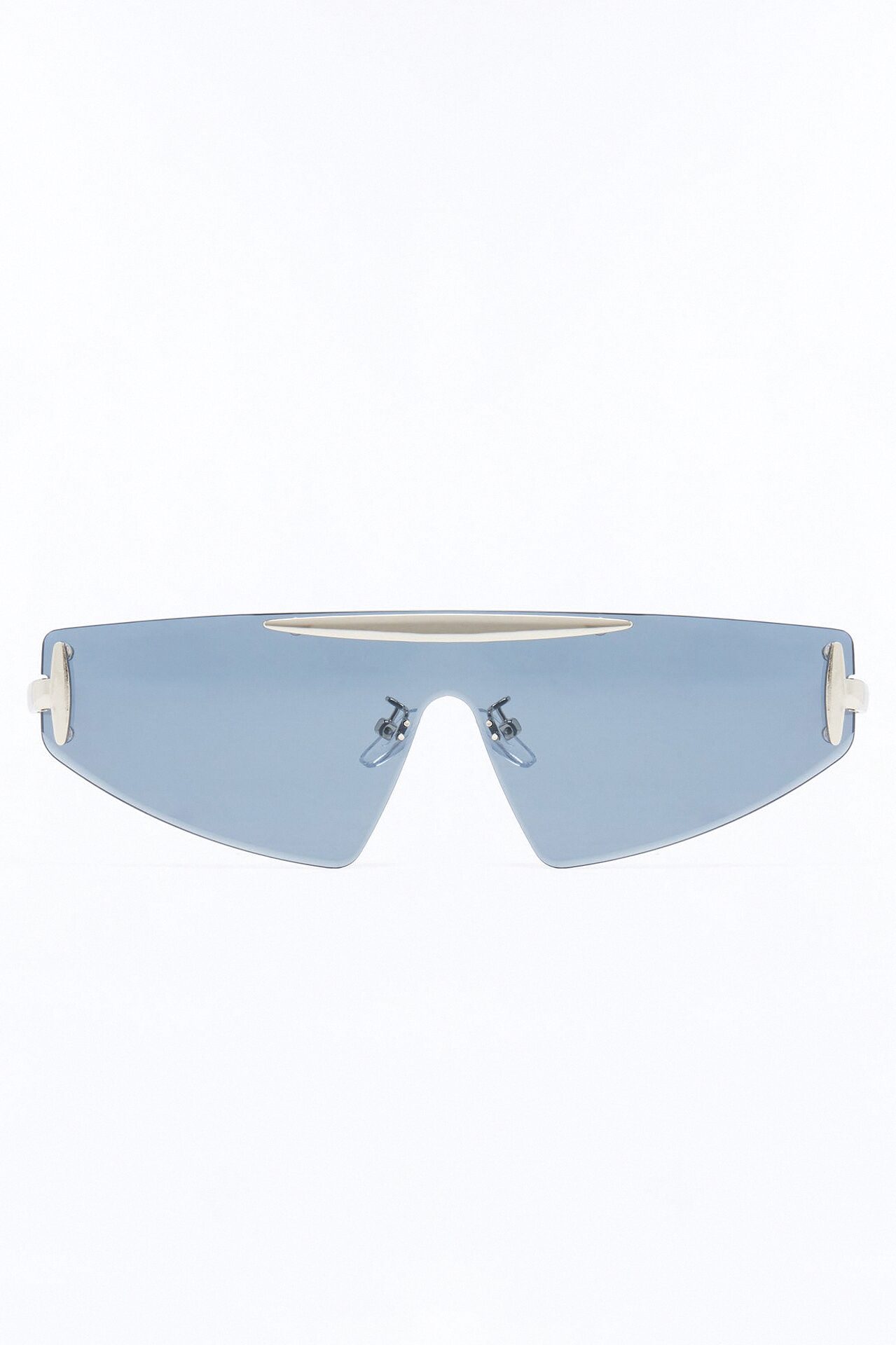 Between The Mirage Shield Sunglasses - Silver/Black