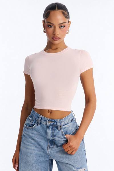 Judia Crew Neck Top - Pink