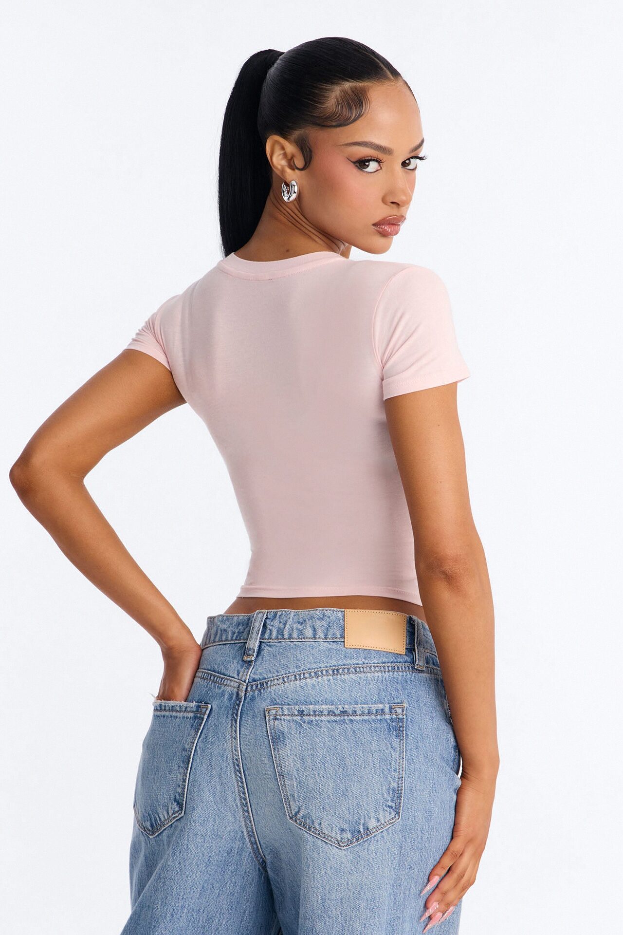 Judia Crew Neck Top - Pink