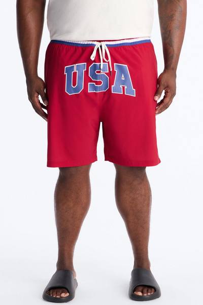 USA Freedom Stars Swim Trunk 7″ - Red