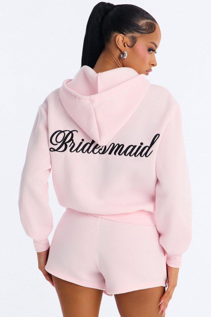 Bridesmaids Only Fleece Short Set - Pink