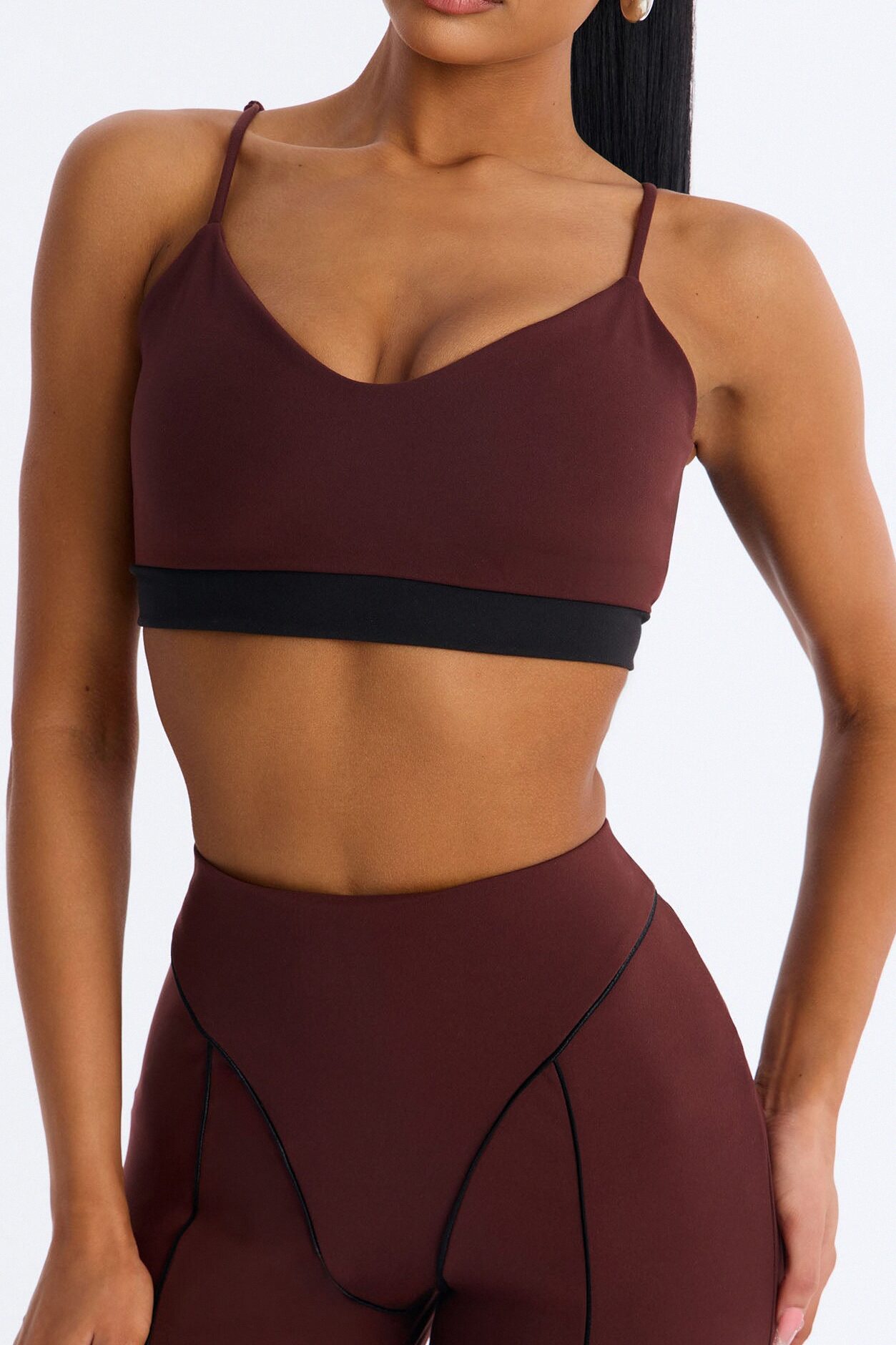 Contour In Motion Active Pant Set - Chocolate