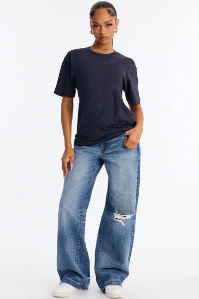 Random Tuesday Oversized T Shirt - Blue