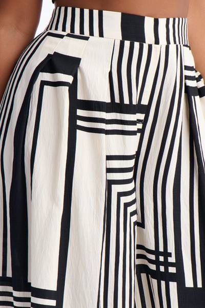 Pamela Geometric Wide Leg Pant - Navy/combo