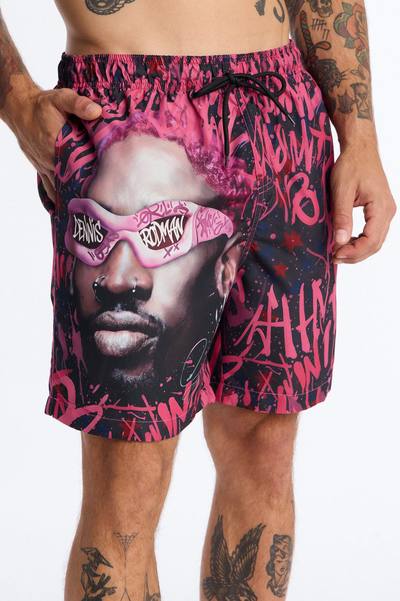 Rodman Poolside Swim Trunk 7″ - Pink/combo
