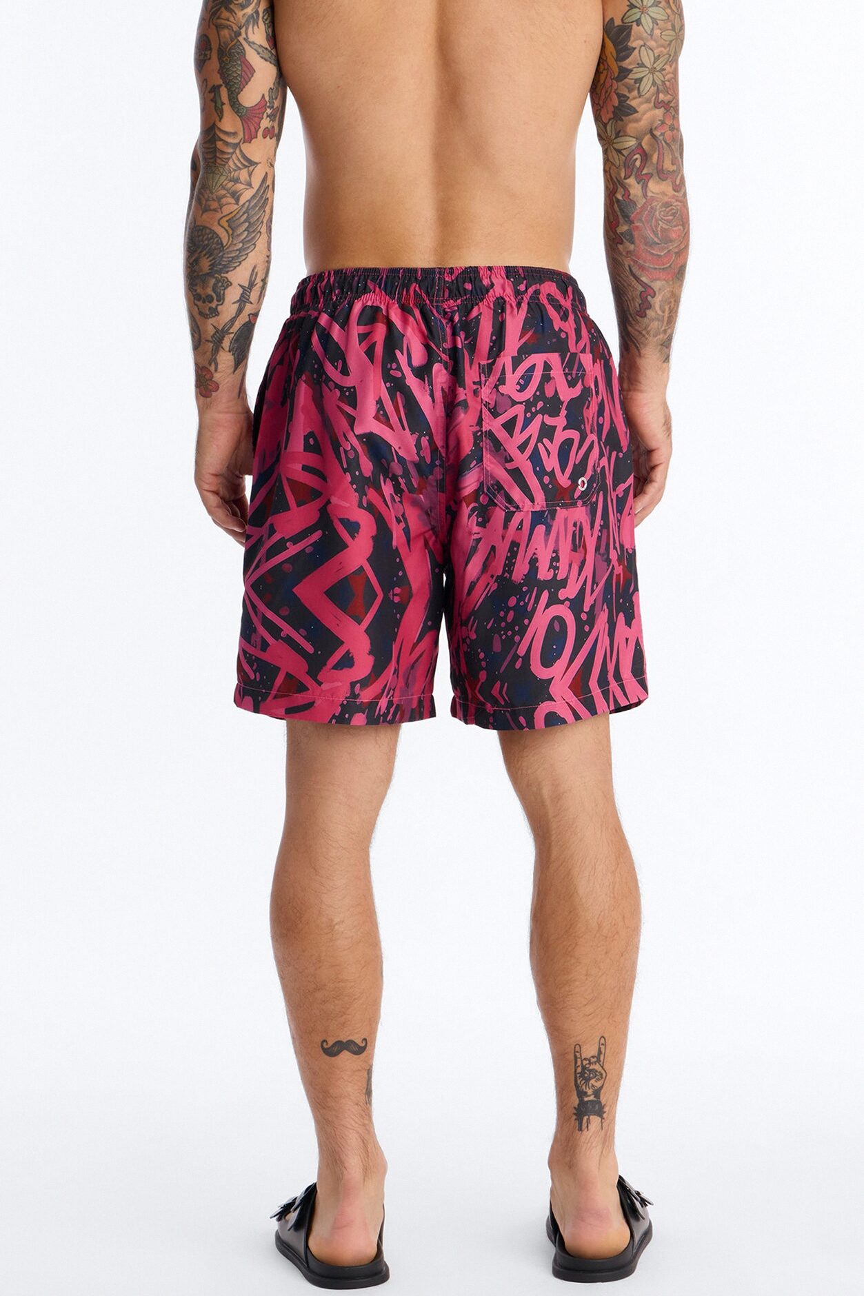 Rodman Poolside Swim Trunk 7″ - Pink/combo