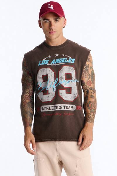 Los Angeles 99 Muscle Tee - Brown