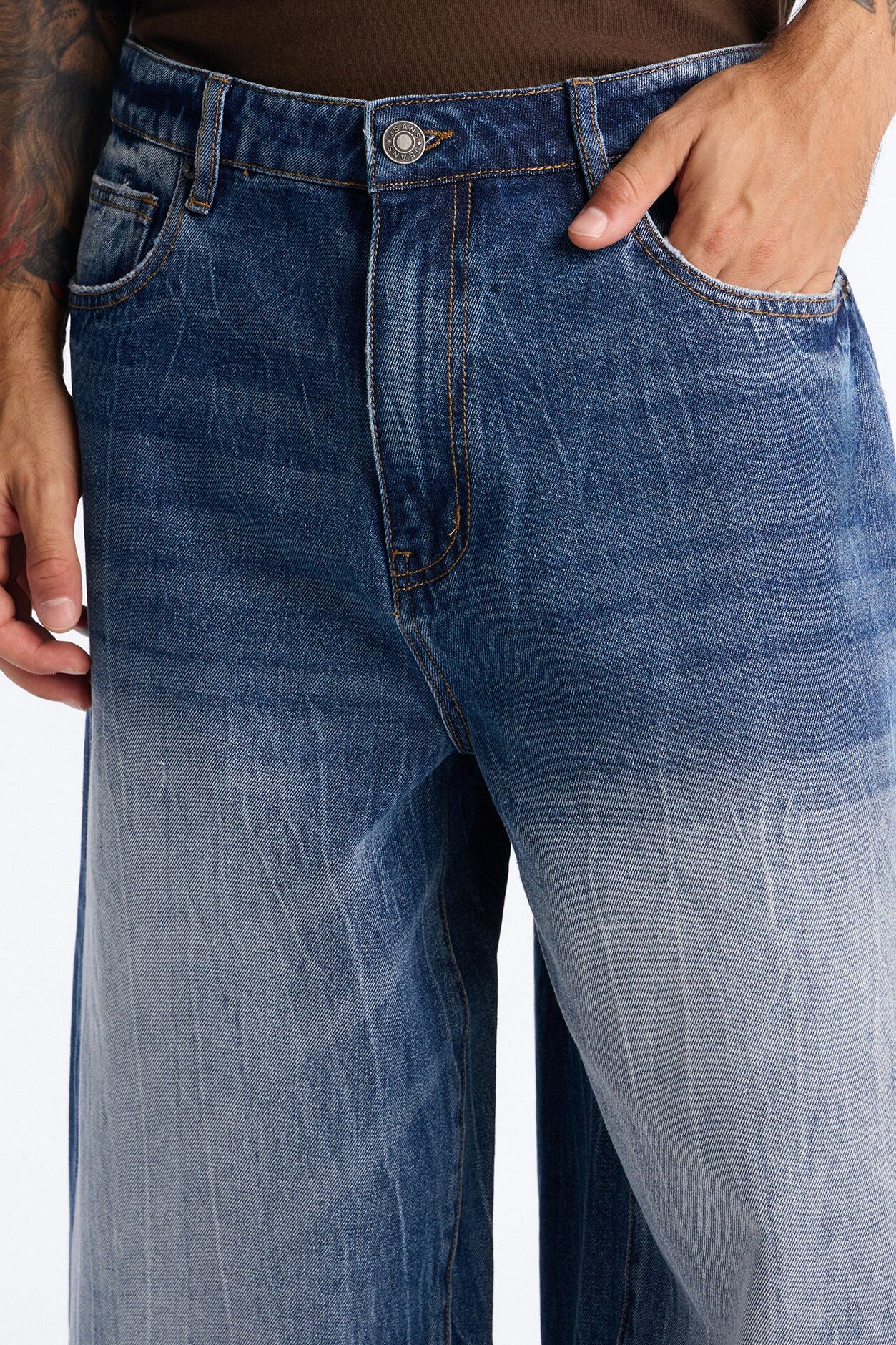 Super Baggy Melrose Denim Short - Dark Wash