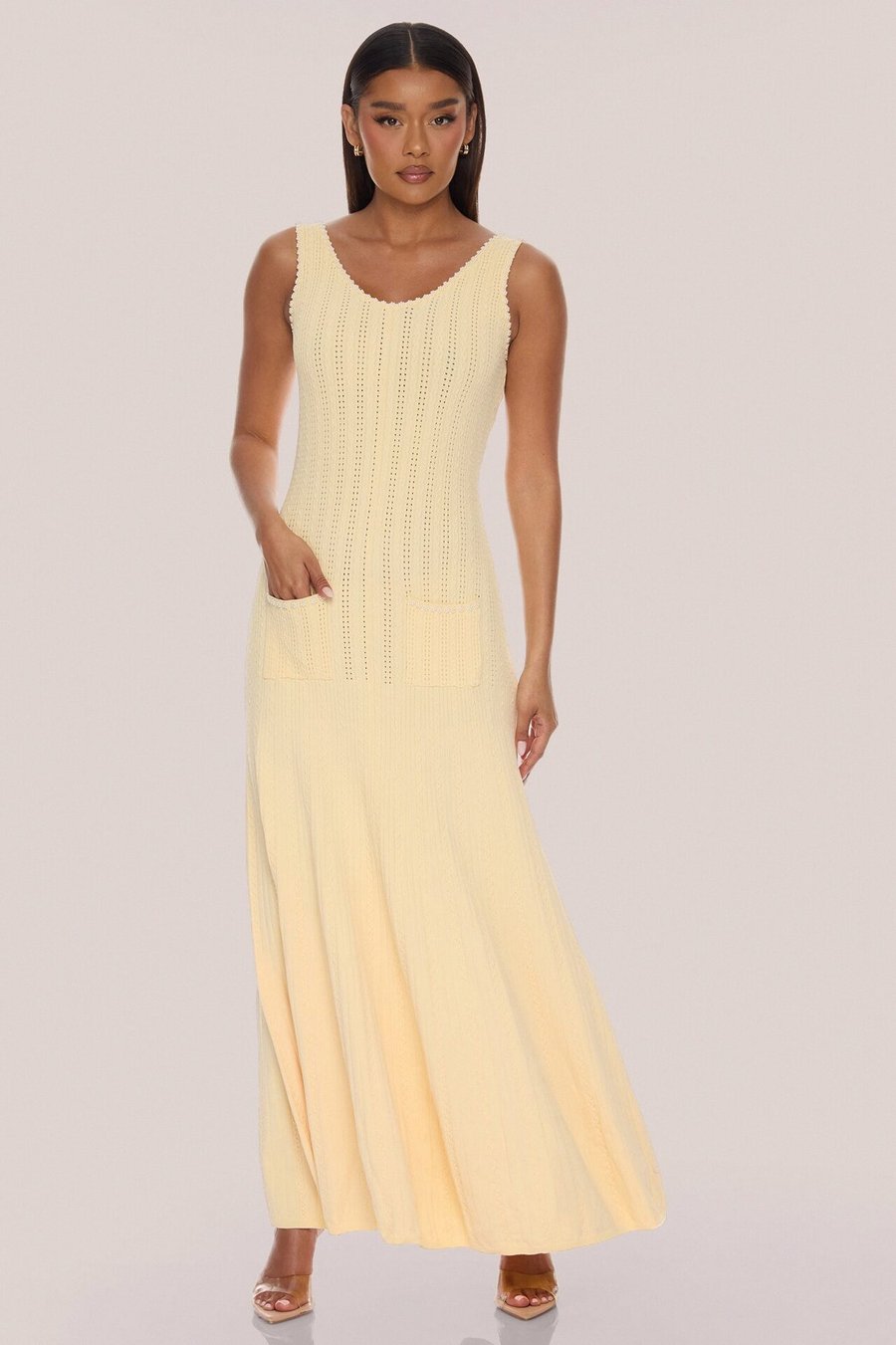 Sweet As Honey Embellished Maxi Dress - Yellow