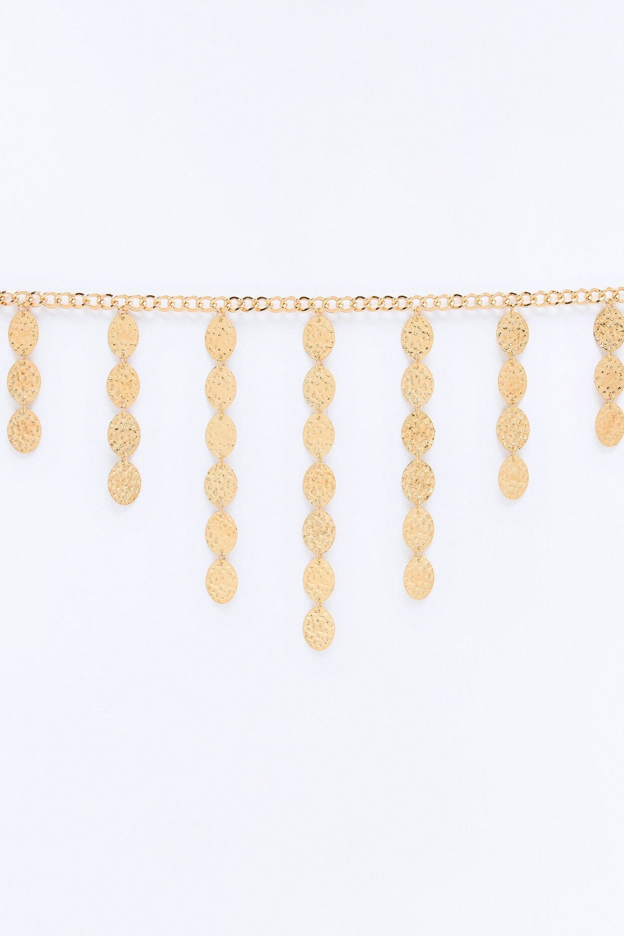 Drop Down Chain Belt - Gold