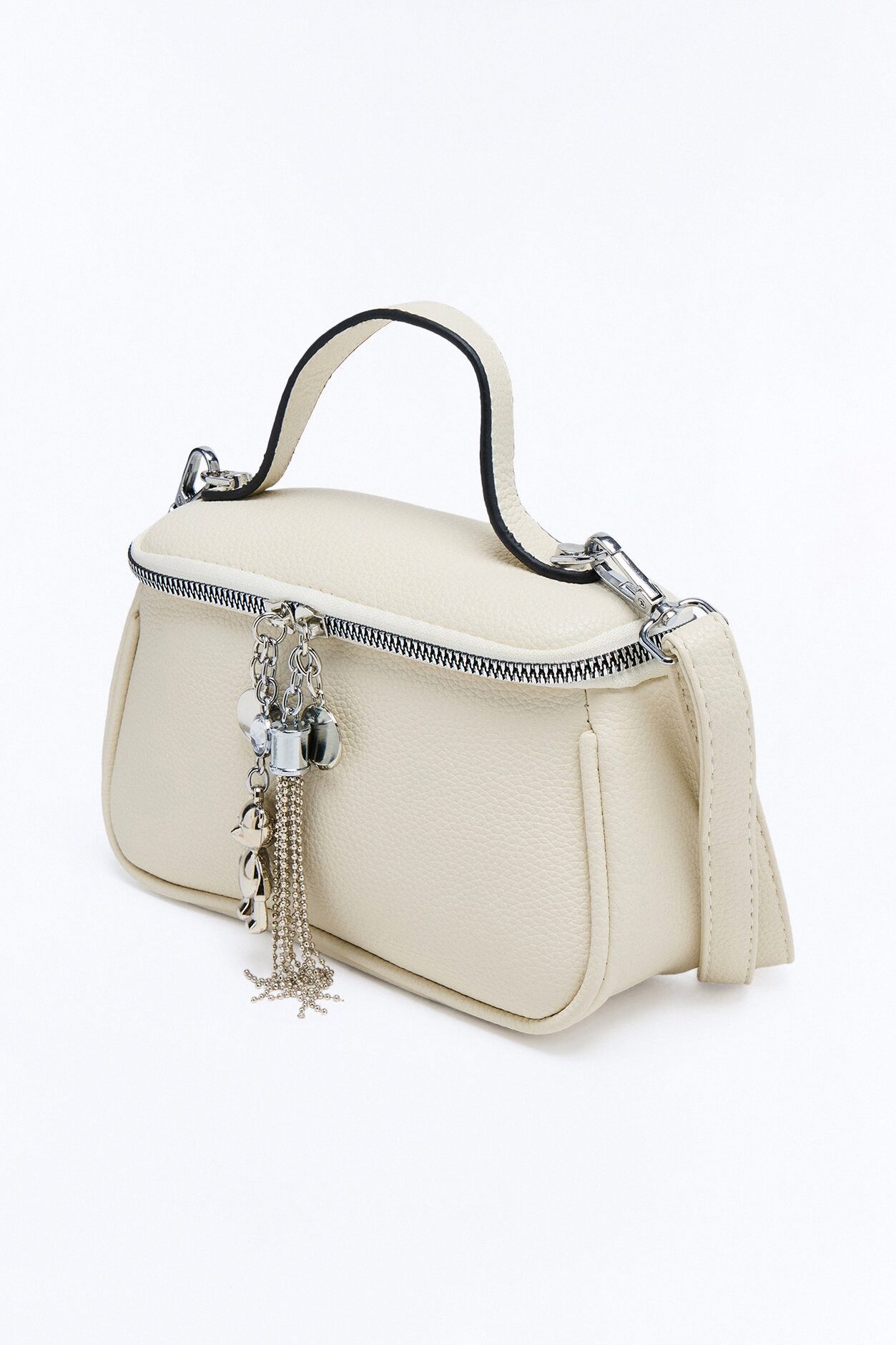 Bringing The Charm Faux Leather Crossbody - Ivory