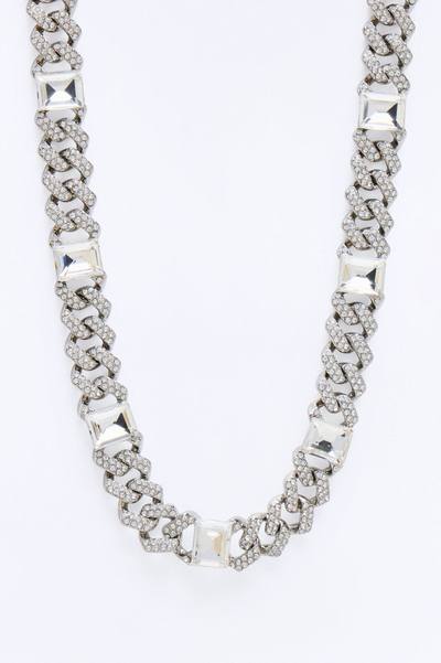 Iced Out Mami Necklace - Silver