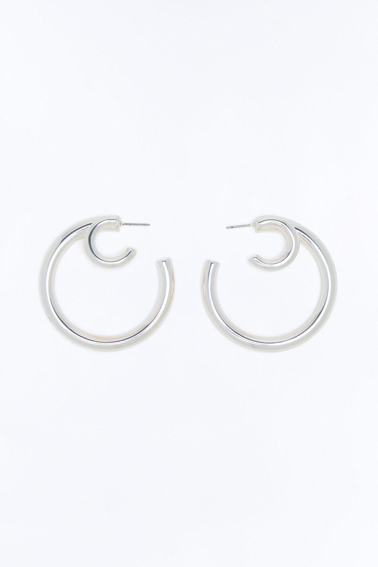Orbit Hoop Earrings - Silver