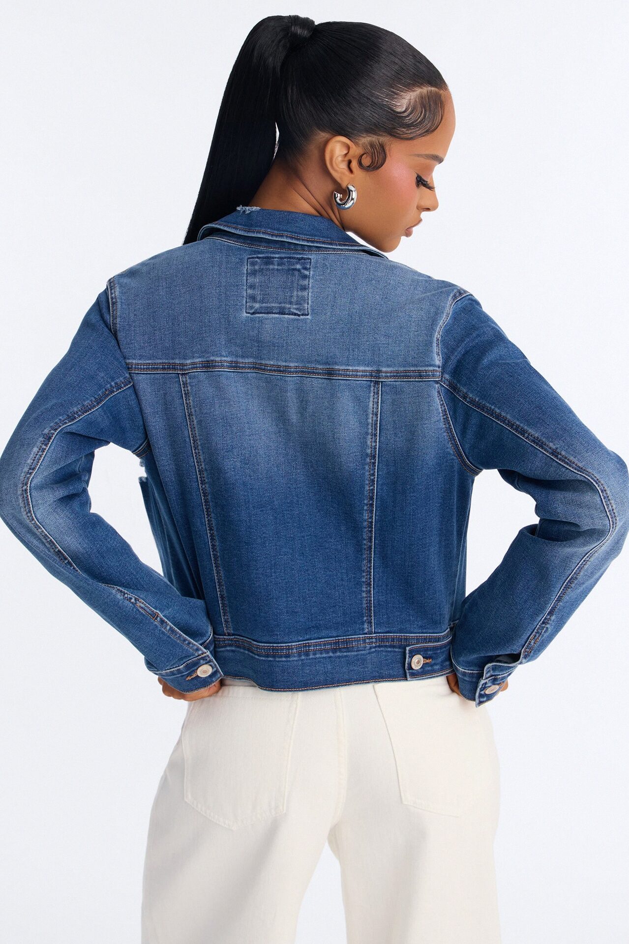 Go Getter Stretch Denim Jacket - Medium Wash