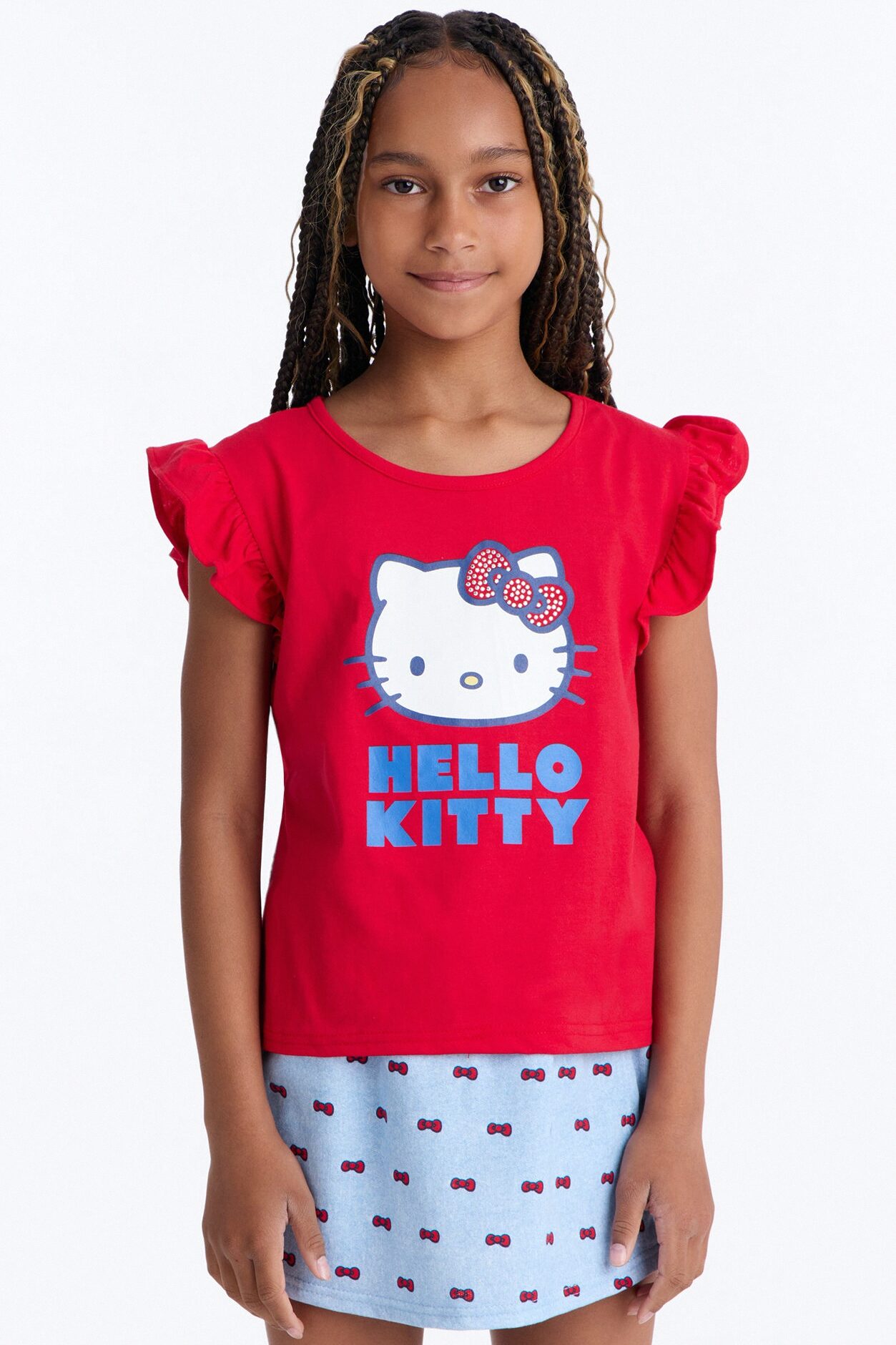 Mini Hello Kitty Positively Perfect Skort Set - Red/combo