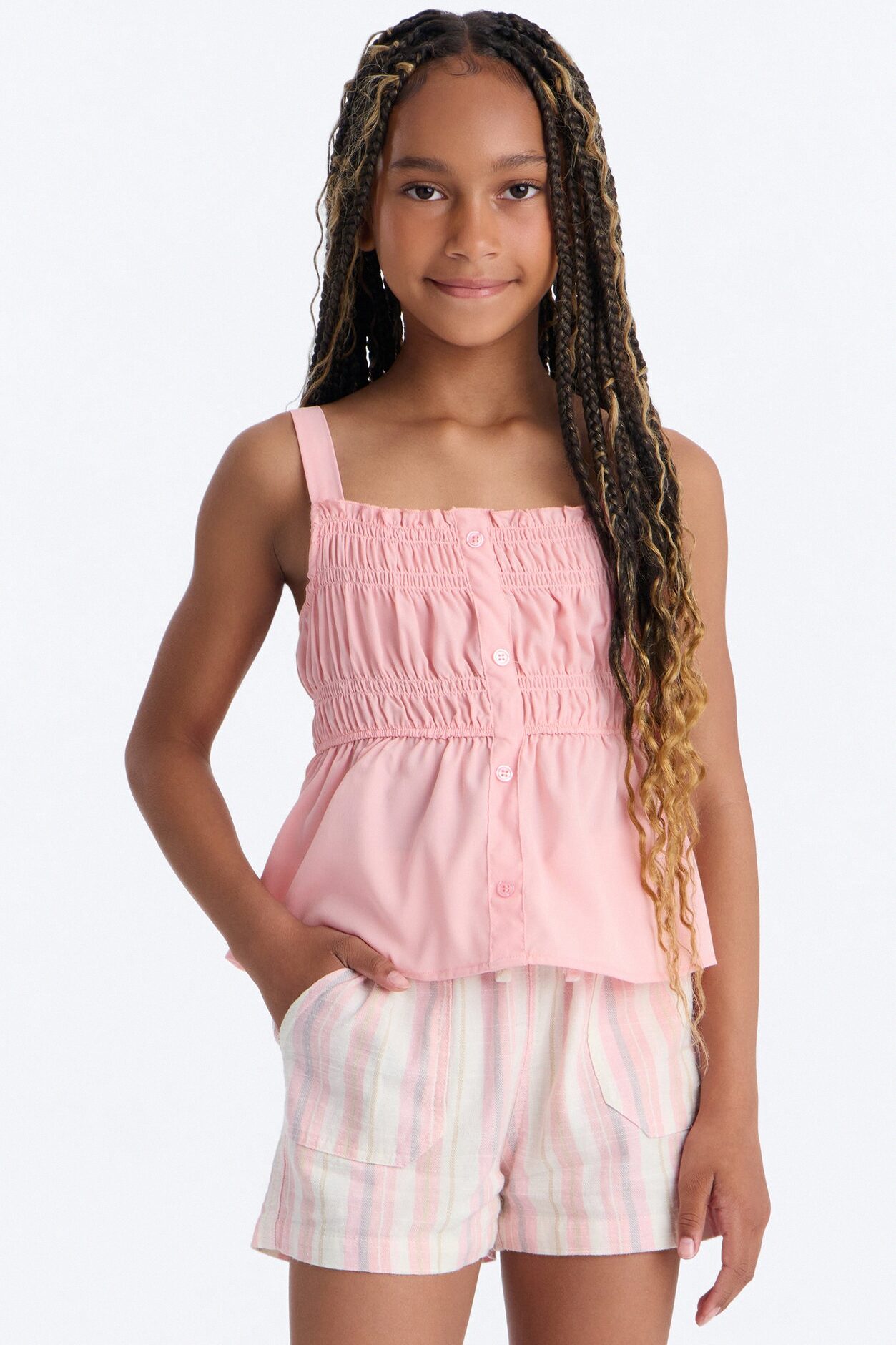 Mini Savor The Sunshine Short Set - Coral/combo