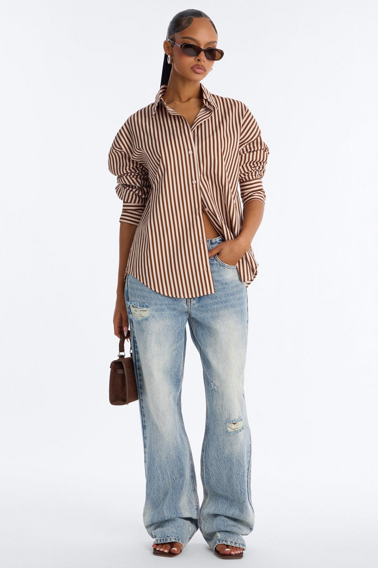Newport Striped Shirt - Chocolate/Combo