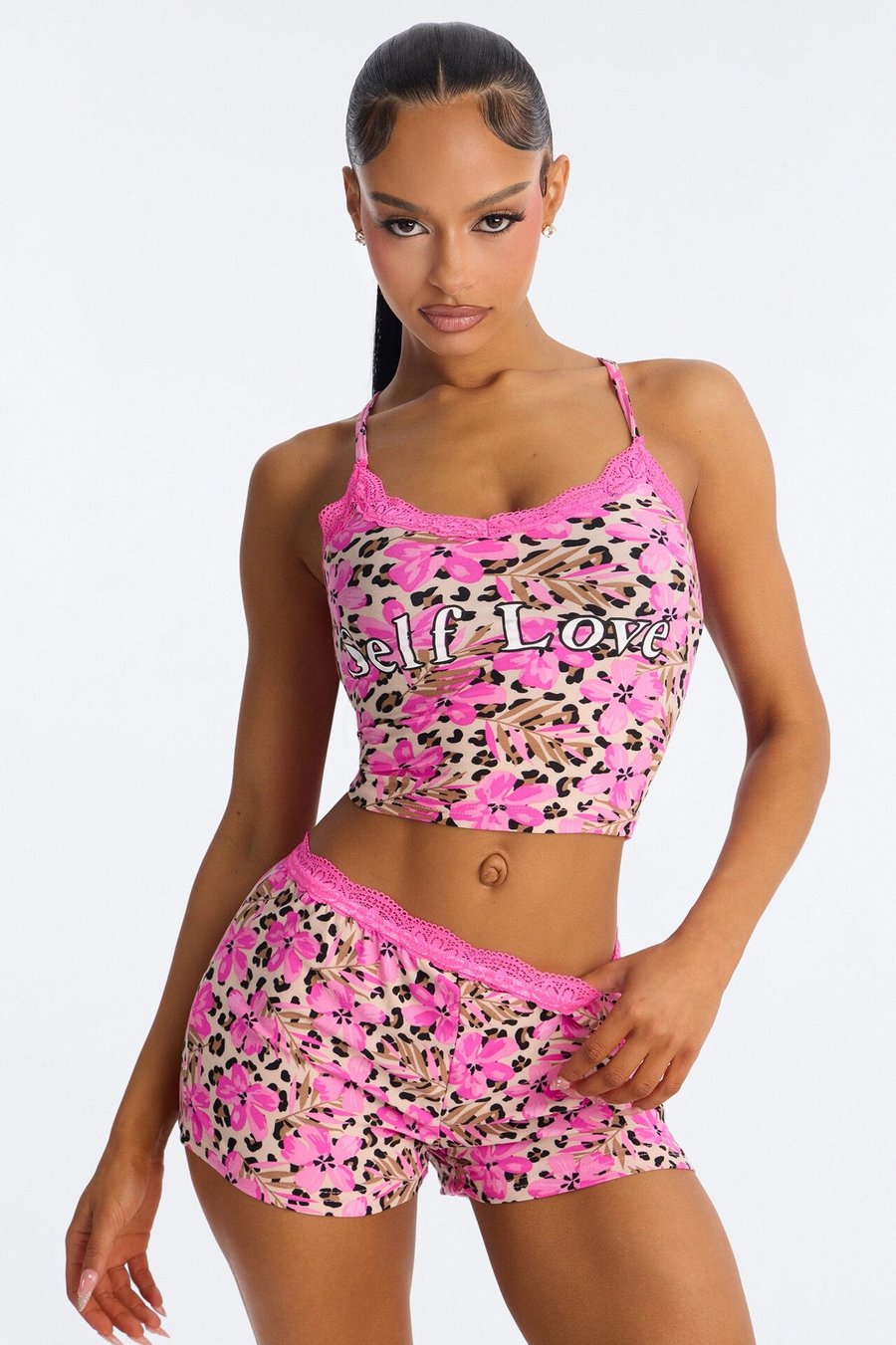 Self Love PJ Short Set - Pink/combo