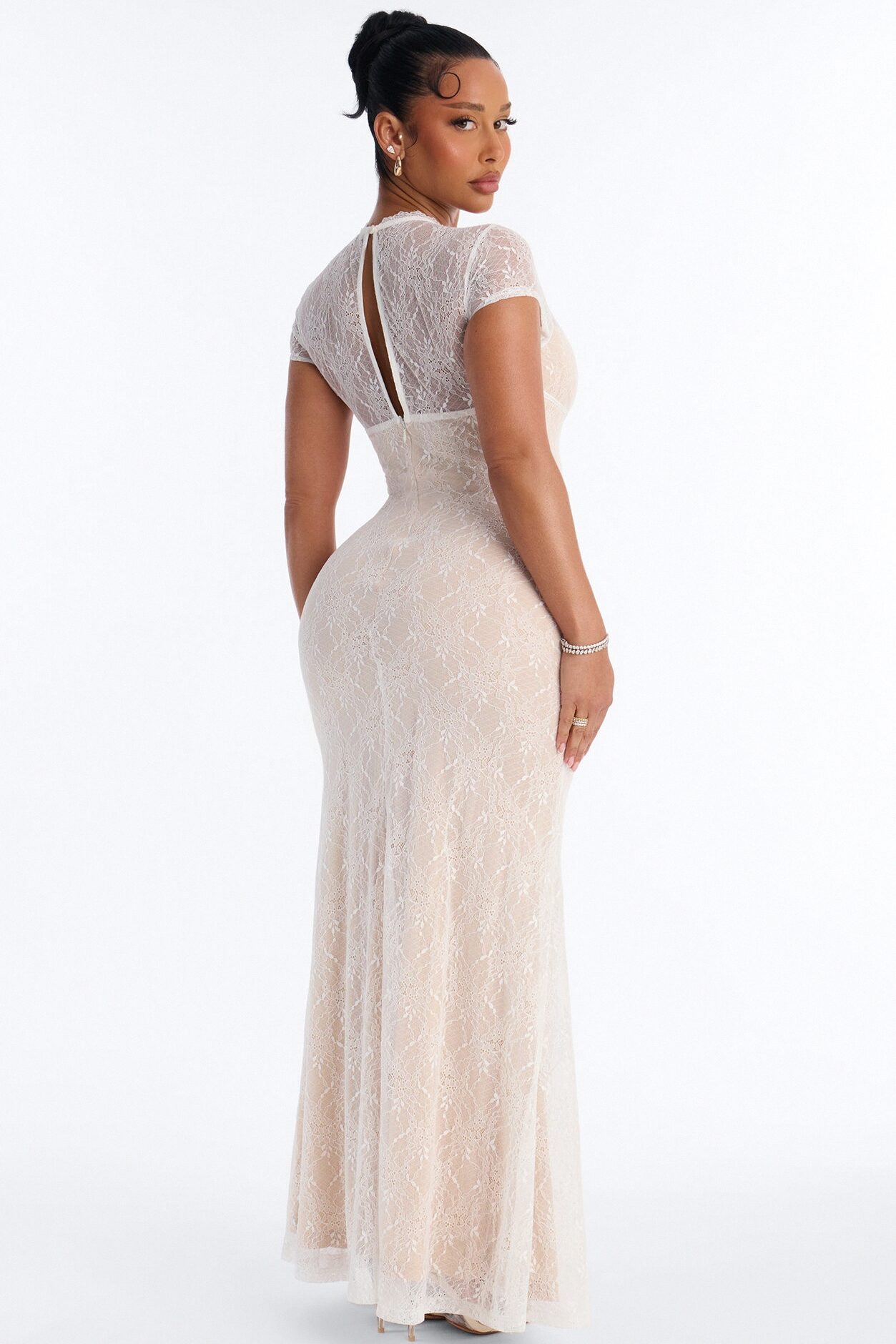 Maribel Lace Maxi Dress - Ivory