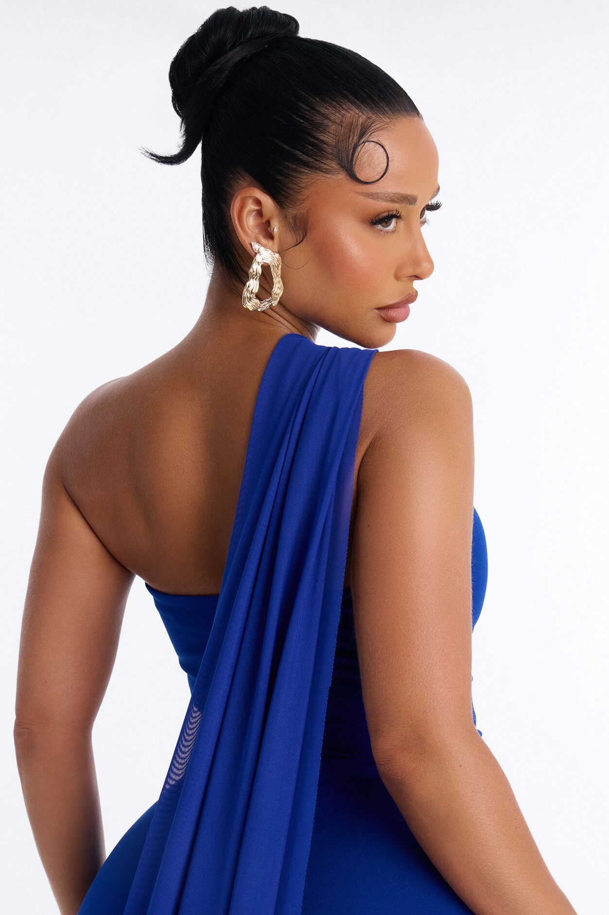 Mila Draped Flare Jumpsuit - Royal
