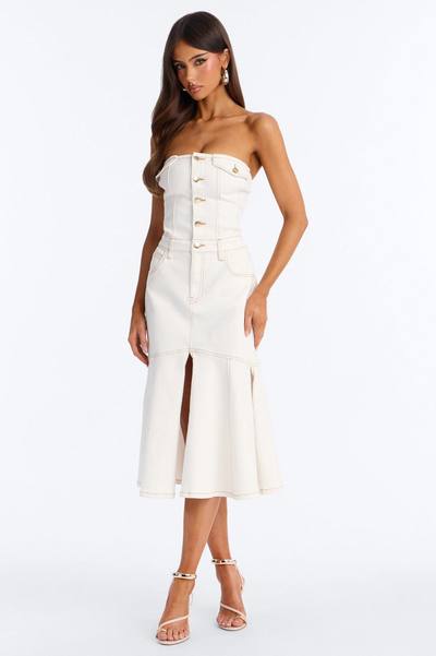 Main One Denim Midi Dress - White