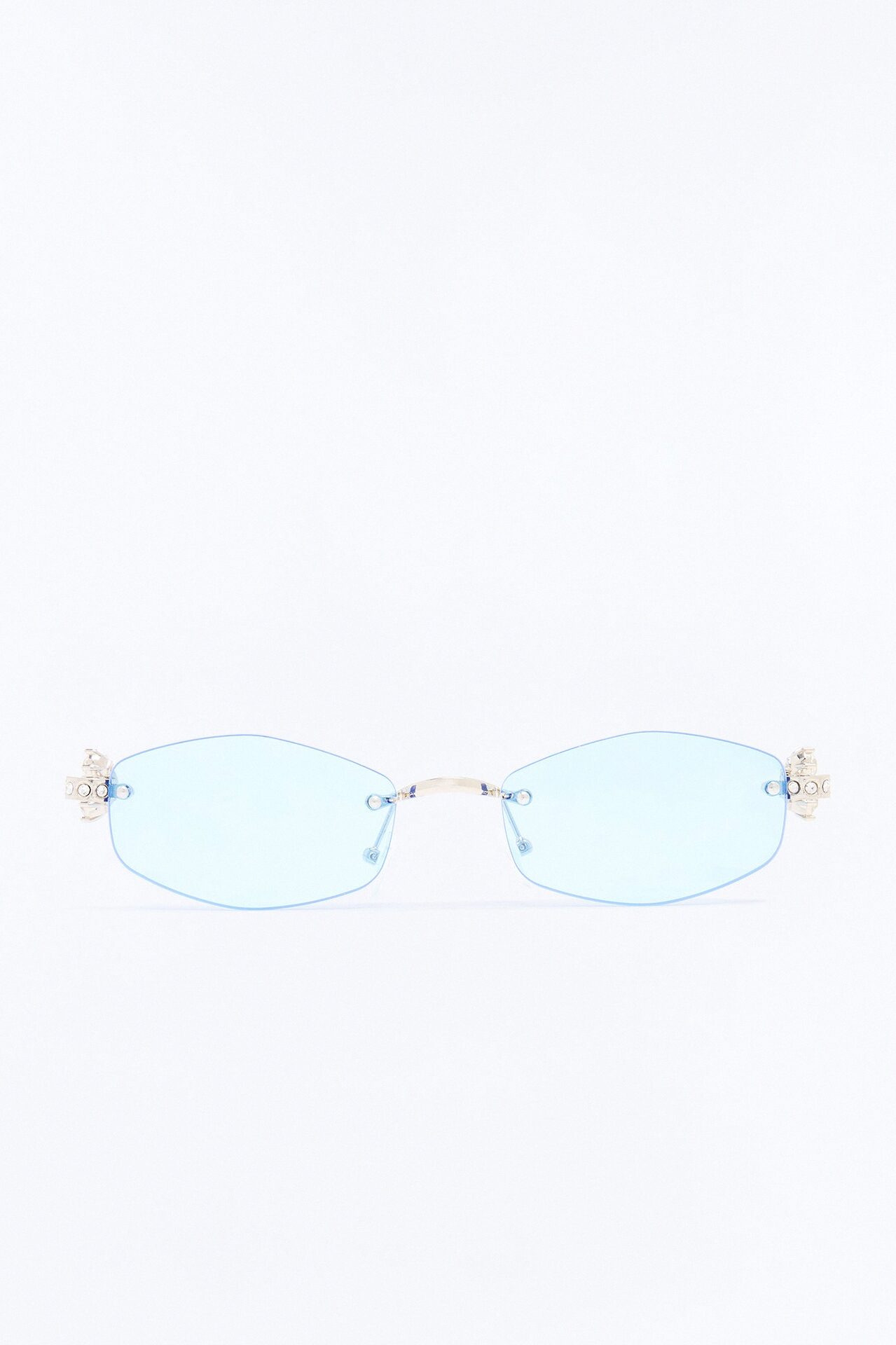 Faded Jeans Sunglasses - Silver/Blue