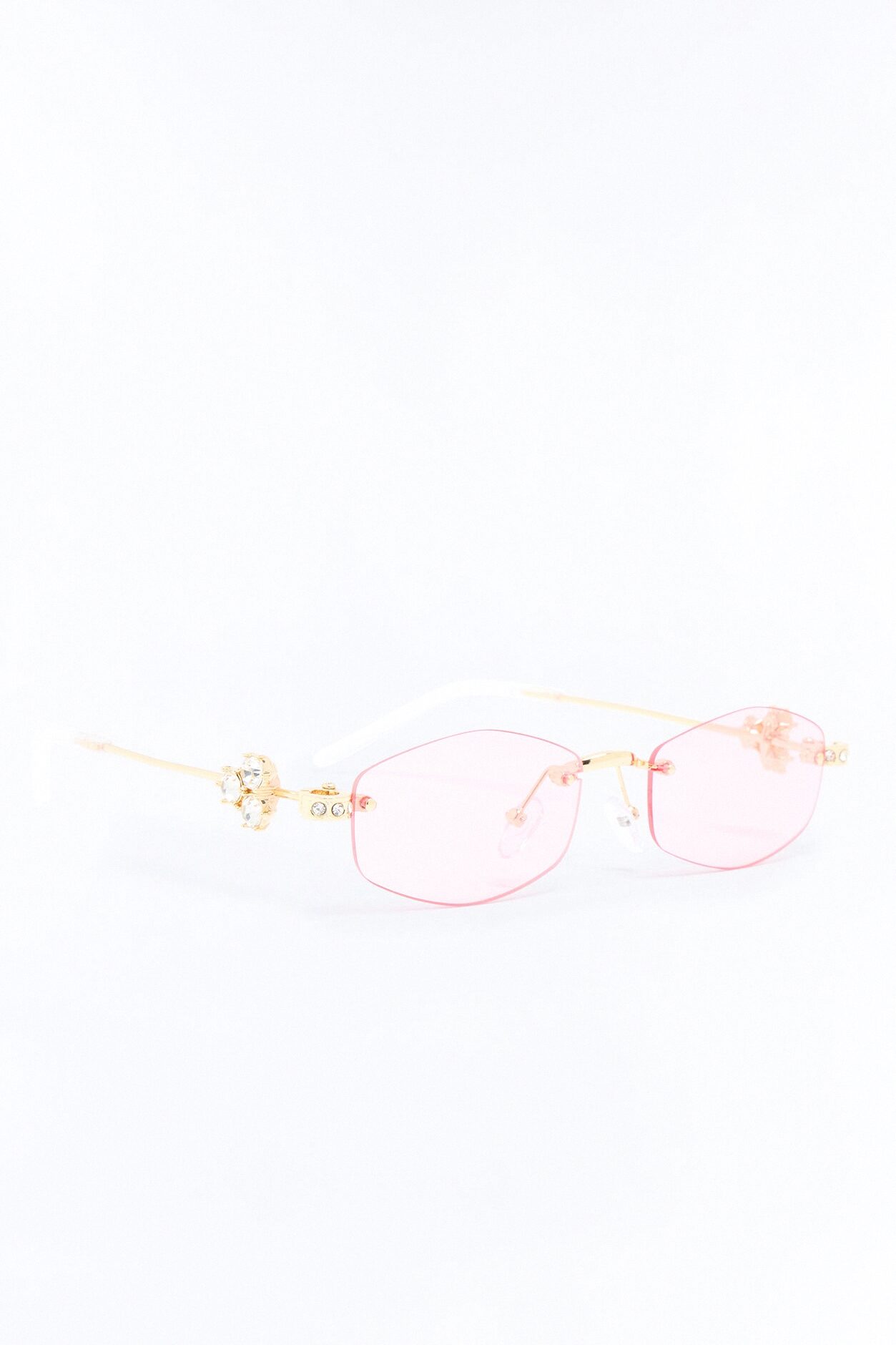 Faded Jeans Sunglasses - Gold/Pink