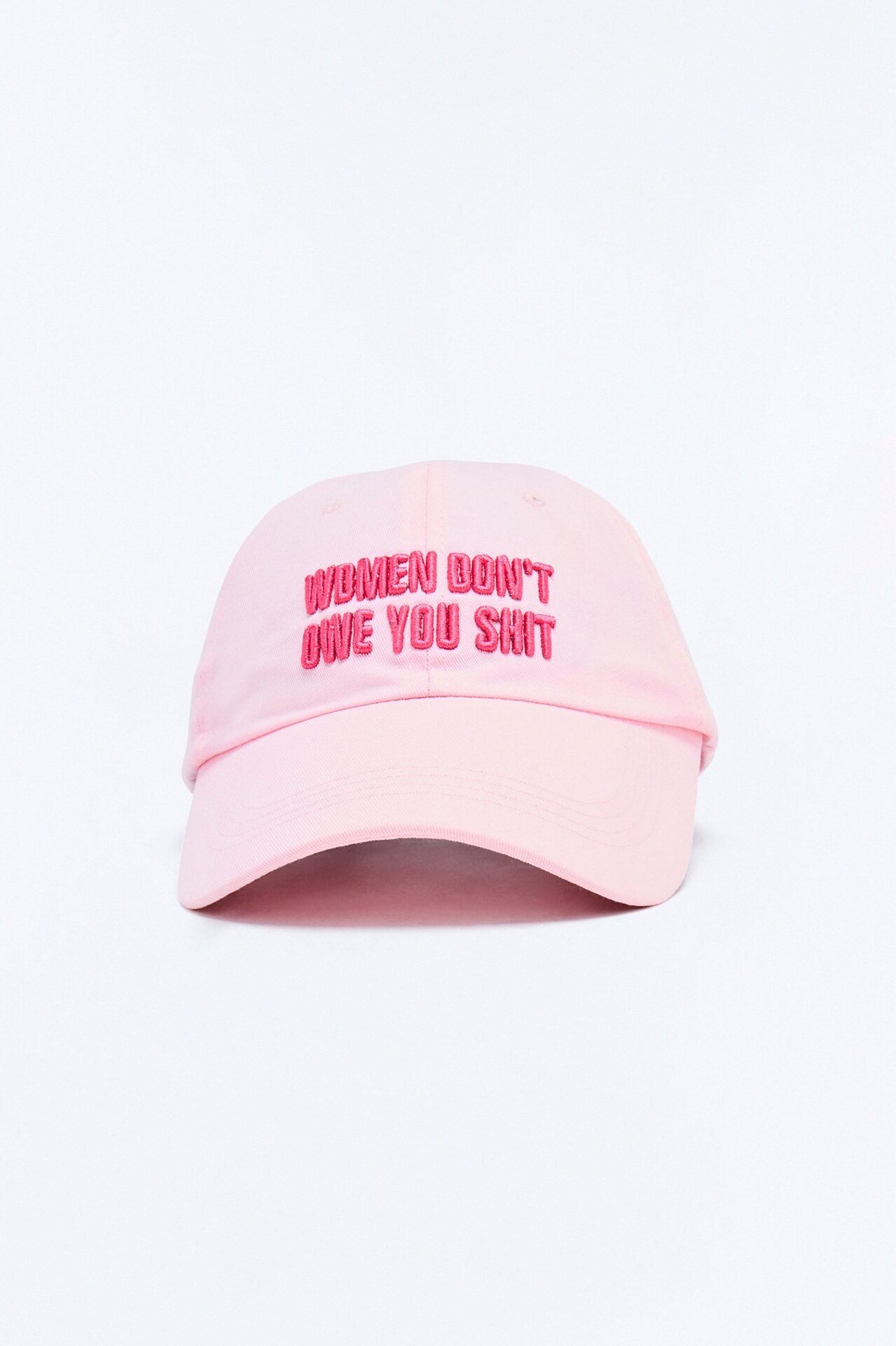 Don't Owe You Baseball Hat - Pink/Pink