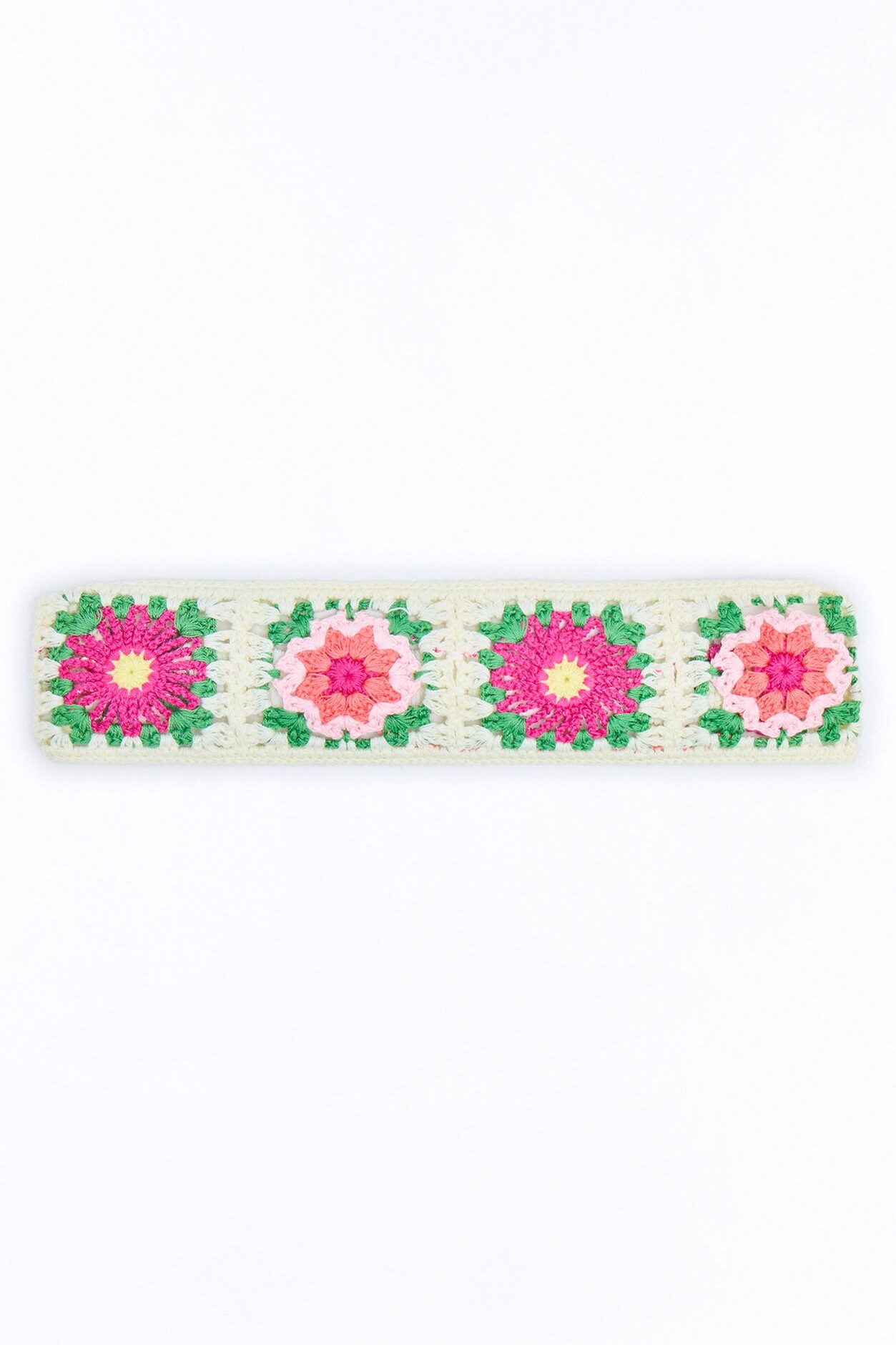 Flowers In My Hair Crochet Headband - Pink/combo