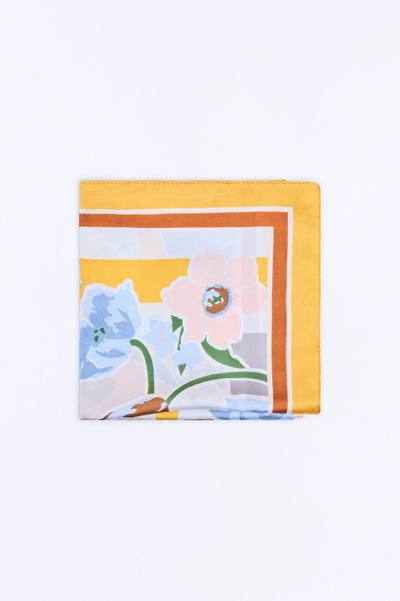 Flowers Of Sicily Head Scarf - Blue/combo
