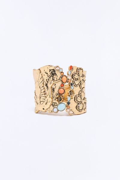 Roselle Cuff Bracelet - Gold/combo