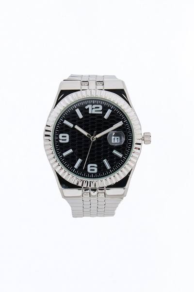 Silver Jubilee Black Dial Watch - Silver/Black