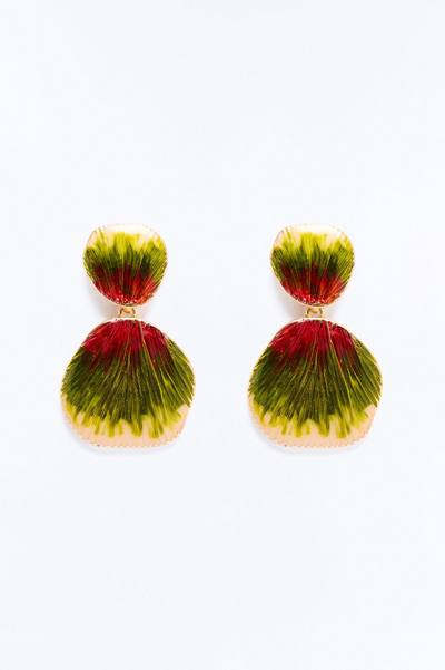 Season's Changing Earrings - Gold/Green