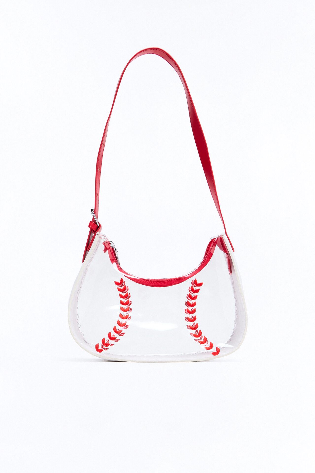 Baseline Clear Shoulder Bag - Red/combo