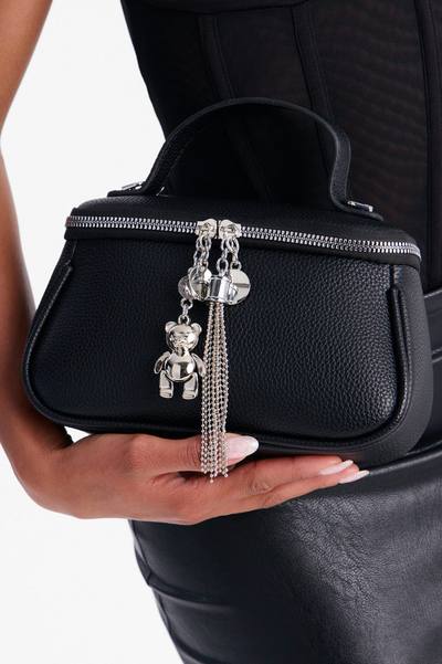 Bringing The Charm Faux Leather Crossbody - Black