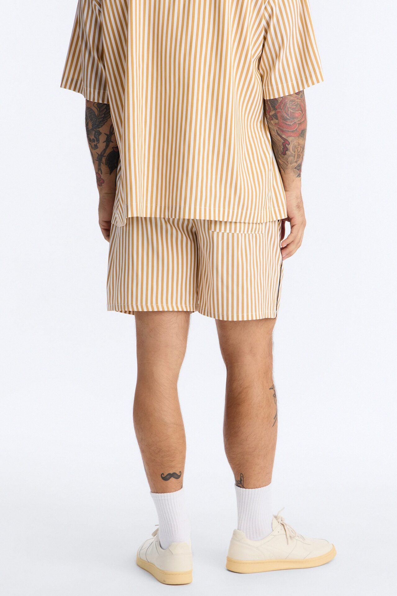 Cozy Night In Stripe Lounge Shorts - Gold/combo