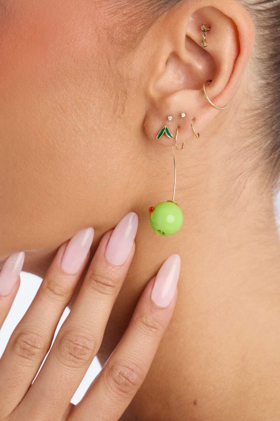 Olive You Drop Earrings - Green