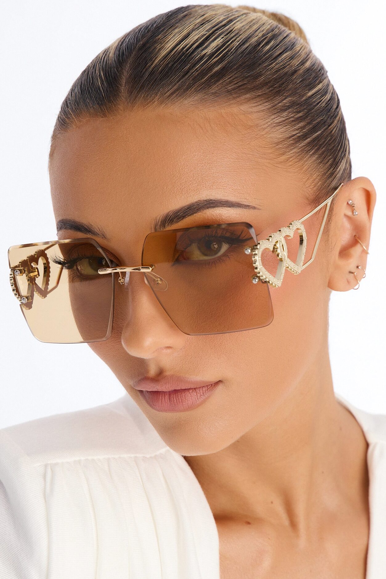 Crushing Hard Sunglasses - Gold/Brown